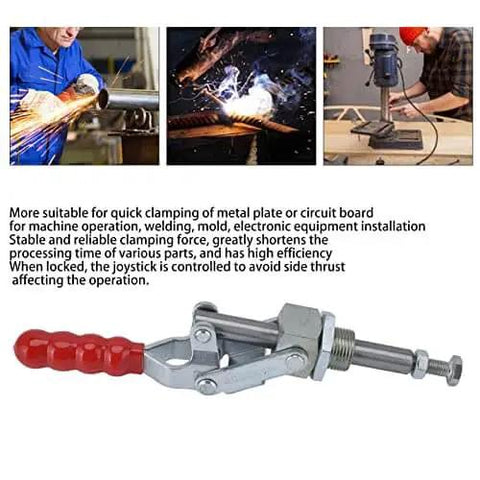 Heavy Duty Quick Release Toggle Clamp With 701Lb Holding Capacity Push Pull Fixture Clamp for woodworking, metalworking projects