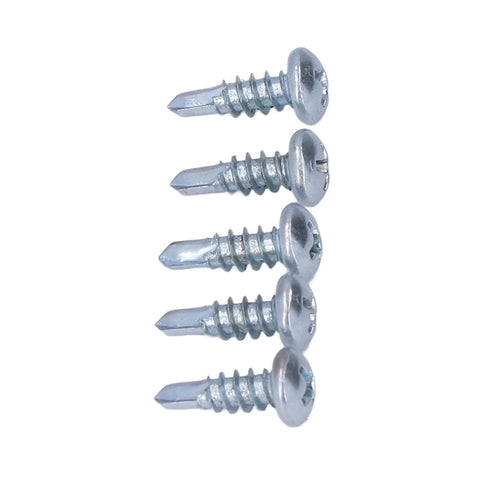 50 Pack 4.2x13mm Wood Screws Set With Phillips Head High Hardness Carbon Steel Self Tapping Fasteners lined up side view