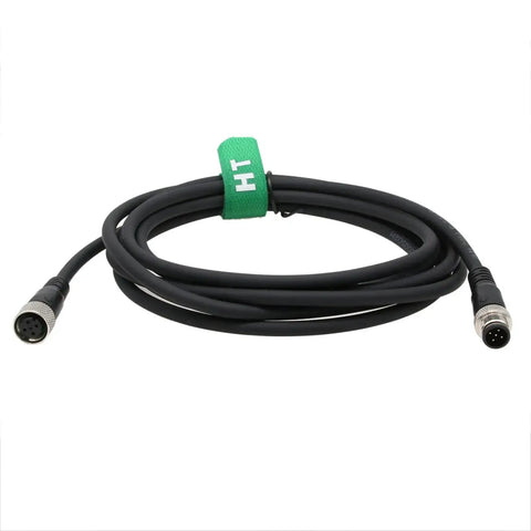 Industry Grade M12 A Coded 5 Pin Male To 5 Pin Female Actuator Sensor Cable Shielded Heavy Duty Data Link For Industrial Automation Camera IO Link Profibus Network 20 Meter PVC Jacket