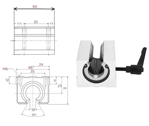 Smooth As Butter Linear Guides Set 4 Pcs Self Aligning SBR12UU SBR16UU SBR20UU Lock Type Slide Rail Bearings dimensions