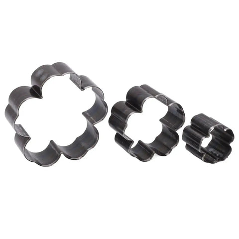 Blossom Flower Leather Cutter Set With Three Alloy Steel Punch Dies 1.2In 2In 2.8In for DIY leather crafting projects