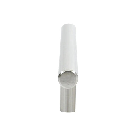 Side view of 10 Pack Modern Bar Style Brushed Nickel Cabinet Pulls With 4-1/4 Inch Hole Centers And 7-13/32 Inch Overall Length 188mm