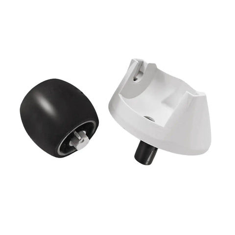 Directional Wheel Accessory For Roborock And Qrevo Front Caster Replacement White 1 Piece shown with black wheel component.