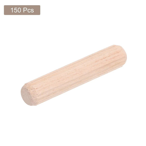 150 Piece Wood Dowel Pins Kit, 8 Mm Diameter And 40 Mm Length, Fluted Dowels for Grooved Woodworking, single dowel pin shown