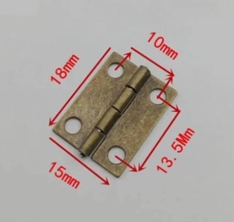 Bronze Miniature Door Hinges 12 Piece Set For 1 To 6 And 1 To 12 Scale Models Functional Open And Close Hardware With 48 Screws 18 By 15 Mm