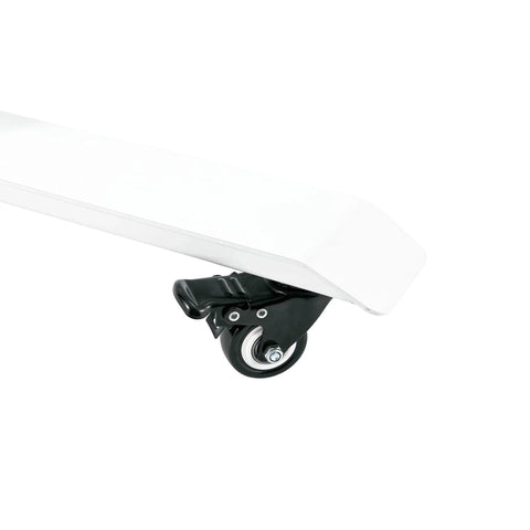 2 Inch M8 Threaded PU Swivel Caster with Brake on Desk Corner, 360 Degree Top Plate