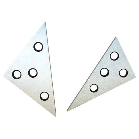 Two Pack Precision Angle Block Set For Machinists And Shop Pros With One 30 60 90 Block And One 45 45 90 Block In Hardened Steel