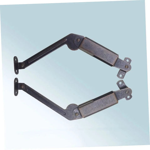 2 Piece Antique Copper Safety Spring Supports For Cabinets And Furniture Easy To Install Spring Arm Hardware shown against a light background.
