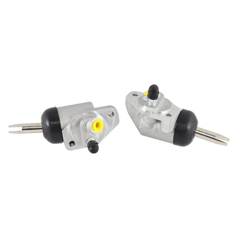 Pair Of Hydraulic Uni-Servo Cylinders For 10 And 12 Inch Marine Trailer Brakes, silver and black, heavy duty, easy installation