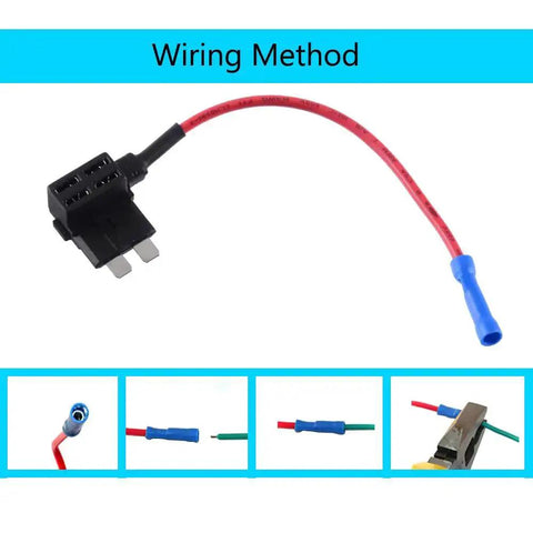 Add A Circuit Fuse Tap Piggy Back Blade Holder Plug Socket 12V 24V Car Pack Of 5 For Dash Cam Alarm GPS And Phone Charger