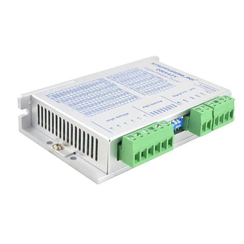 Digital Stepper Motor Driver For CNC Machines 1.0 To 4.2 A 20 To 50 V DC with optically isolated inputs, angled view.