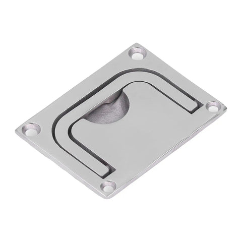 RiToEasysports stainless steel central console door elevation button mounting plate with four mounting holes, 3.8 x 2.7 in