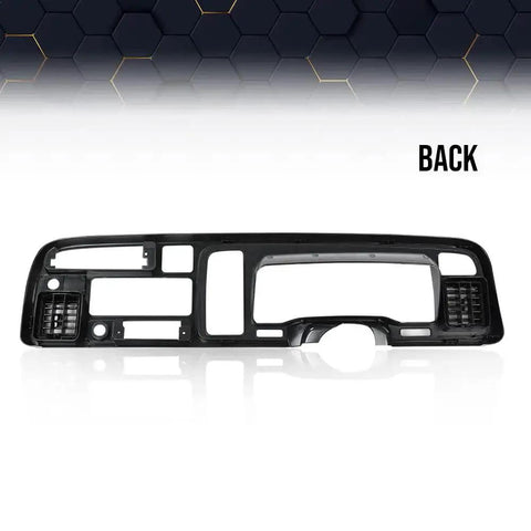 Back view of Dodge Ram 1994 1997 Radio Trim Panel Surround Dash Bezel Black