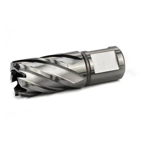 Ultra Fast Thirteen Sixteenth Inch Annular Cutter For Magnetic Drill Press With One Inch Cutting Depth And Three Quarter Inch Weldon Shank Two Flats Pilot Pin And Dual Teeth Thin Walled Design For Big Holes OSCARBIDE