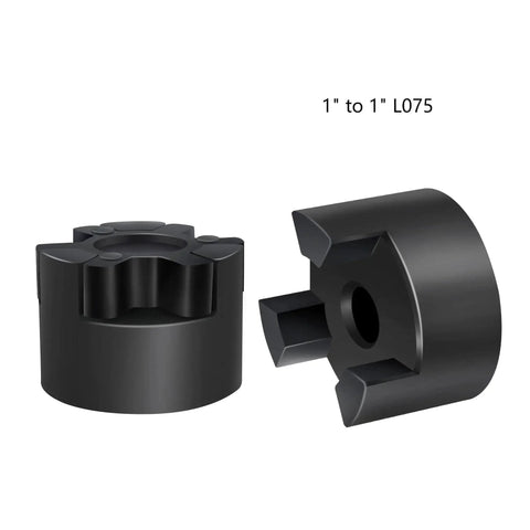 Flexible 1 Inch To 1 Inch L Jaw Coupling Set L075 Three Piece With NBR Rubber Spider For Log Splitter and Hybrid Wood Equipment