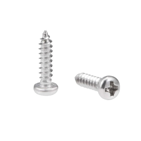 316 Stainless Steel Self Tapping Screws 3x12mm Phillips Pan Head 50 Piece Set Durable Fasteners