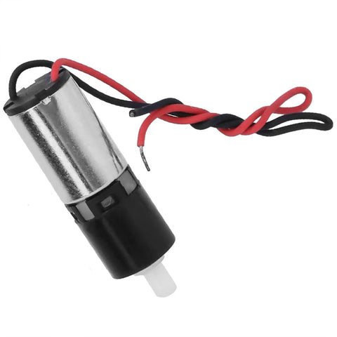 Compact Mini Planetary Gear Motor With 6mm Shaft for Precise Micro Speed Reduction, metal casing, 3V DC size, wiring visible