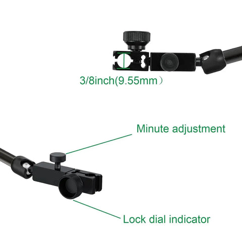Magnetic Base Stand For Dial Indicator With 176 Lbs Max Pull And Fine Tuning Adjustment, Heavy Duty Dual Arm Design