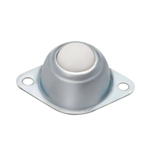 Five Eighths Inch Ball Transfer Bearing Unit With Nylon Ball, Flange Mounted For Smooth 360 Degree Rotation, Handles Up To 22 Lbs