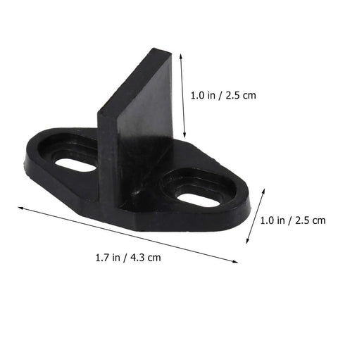 Set Of Two Sliding Barn Door Floor Guides - Adjustable Bottom Mount, Heavy Duty Floor Guides With Screws In Black Finish