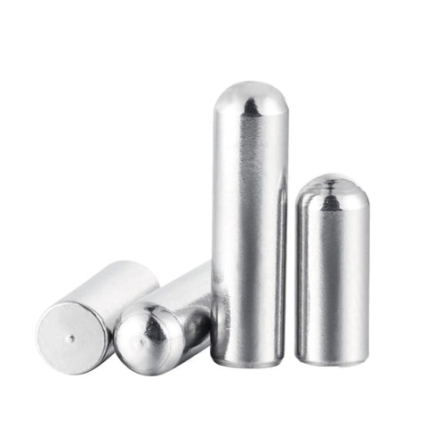 Heavy Duty Stainless Steel Round Head Cylindrical Dowel Pins Set, 304 Grade Locating Pins In Metric Sizes From M0.8 To M6 With 8mm Option