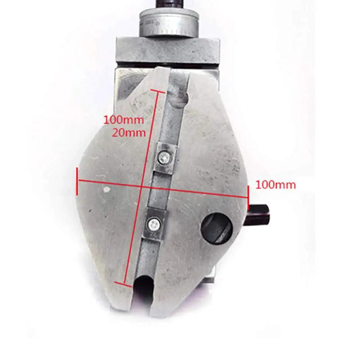 Front view of Pro Grade AT300 Mini Lathe Tool Rest Assembly With Quick Change Tool Post Holder, showing dimensions and cast iron construction.