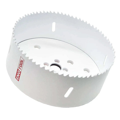 Bi Metal Hole Saw 6-1/4 Inch With Cobalt M42 High Speed Steel Edge For Metal Wood Plastic, 159mm Cut, 1.5 Inch Deep, front view