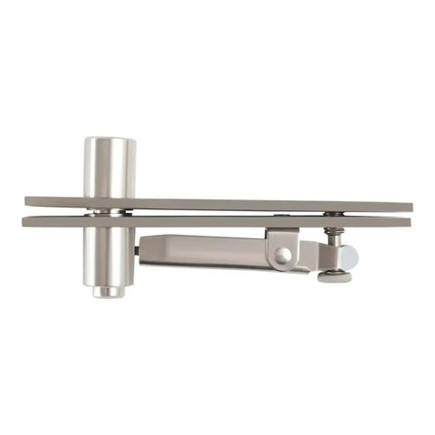 Side view of Heavy Duty 360 Degree Rotating Hidden Bookcase Hinges Set For Secret Doors And Pivot Door Installations Stainless Steel Concealed Hinges Ultra Stable Hidden Pivot Hinges 2 Sets