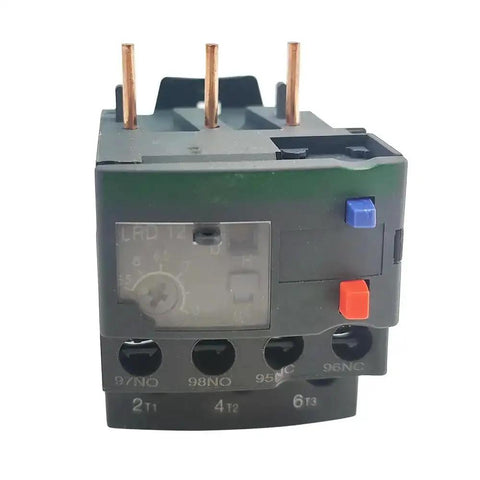 Front view of LRD12 Thermal Overload Relay 5.5 To 8 A For LC1D Contactors 09 12 18 25 32 38 Drop In Fit Class 10A IEC 60947 4 1 AC DC Ready