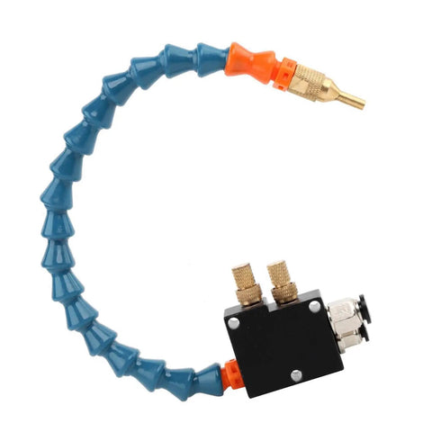 Mist Coolant Lubrication Spray System for CNC Lathe and Milling Machines showing ABS housing and adjustable sprayer.
