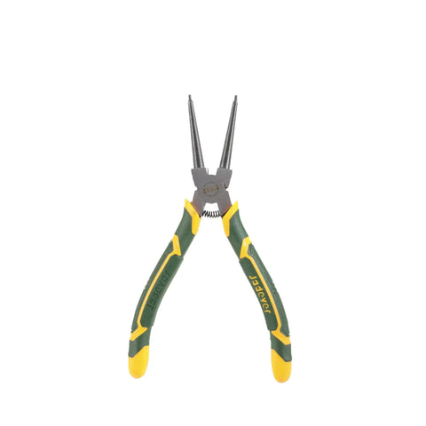 Front view of Pro Grade Heavy Duty Snap Ring Pliers Set For Internal And External Retaining Rings, 7 Inch with straight jaws