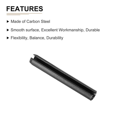 Slotted Spring Pins 6mm By 40mm Black Pack Of 30 For Home Tools And Machinery Fastening 65Mn Heavy Duty Roll Dowel Pins