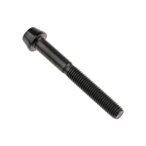 Titanium M5x40mm Screws Pack Of 4 For DIN 912 Tapered Head Bolts In Black 6Al4V Grade 5 Titanium Alloy, front view