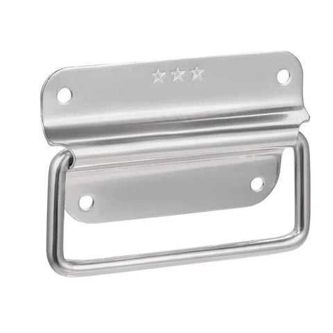 Stainless Steel Chest Pull Handles Large Size For Toolbox Set Of 2 With Four Hole Mounting, 100mm Length, front view
