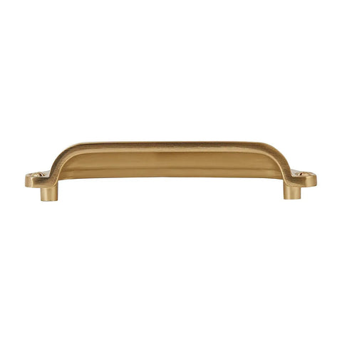 10 Pack Bin Cup Pulls Vintage Shell Handle Cabinet Hardware In Champagne Gold Finish Zinc Alloy Solid Casting, front view.