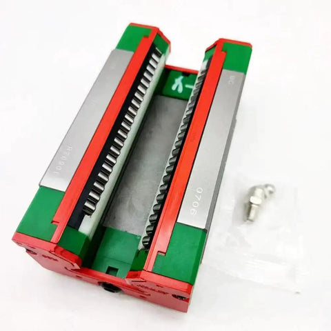 RGH55CA Linear Block Carriage For CNC Guides And Rails Heavy Load Linear Bearing Slider shown with red and green parts