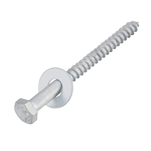 Heavy Duty 5/16 Inch By 3 Inch Lag Bolts For Wood With 50 Pieces And 50 Washers Hot Dip Galvanized Carbon Steel Hex Head Screws close-up