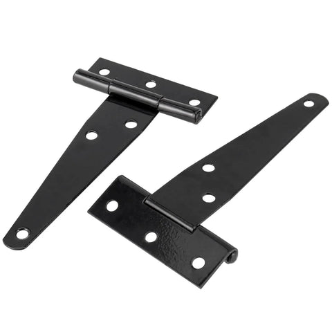 20 Pack 4 Inch Black T Strap Hinges Bulk Heavy Duty Iron Barn Door Hinges with Screws for Wooden Doors Windows and Fences