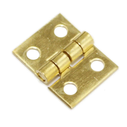 Mini Brass Hinges Set Of Twenty Pieces For Dollhouses And Cabinets Quarter Inch Four Hole Folding Hinges With Screws Gold Finish
