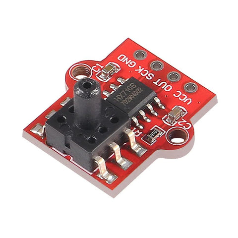 Red PCB digital barometric pressure sensor module with 0–40KPa range, 3.3–5V, for Arduino