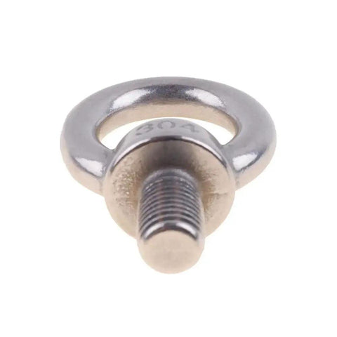 Two Pack M12 Male Thread Machinery Shoulder Lifting Ring Eye Bolts In 304 Stainless Steel Front View