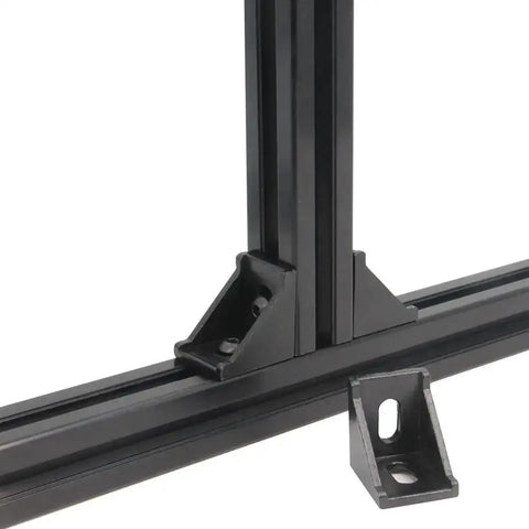 Black 3030 Right Angle Corner Brackets Kit With M6 Screws And T Nuts For 3030 Aluminum Extrusion assembling frame