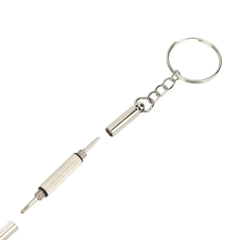 Screw Nut Assortment Kit With 600 Pieces Stainless Steel Mini Screws And Nuts, showing a small tool keychain component.
