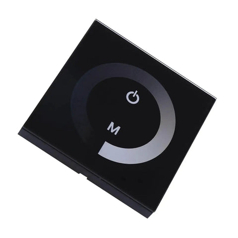 Wall Mounted Touch Panel Dimmer for 12V-24V Single Color LED Light Strips Easy Brightness Control With Smooth Glass Touch Panel
