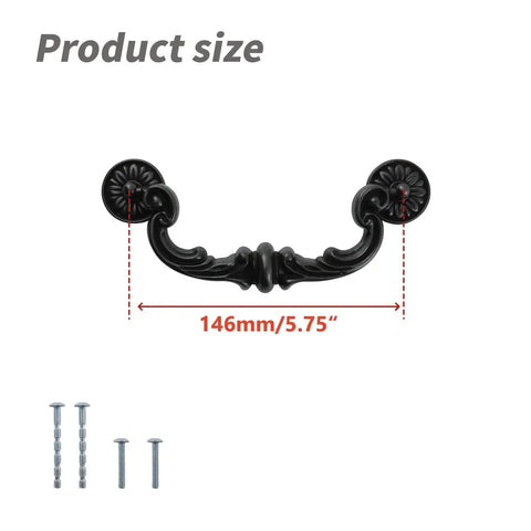 4 Pack Dresser Drawer Pulls Handles For Cabinets And Cupboards Zinc Alloy Bronze Finish 6.3 Inch Length 2.36 Inch Wide