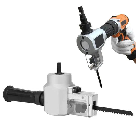 Double Head Nibblers Metal Cutter Sheet Nibbler Drill Attachment with electric saw, portable quick cut tool for DIY projects