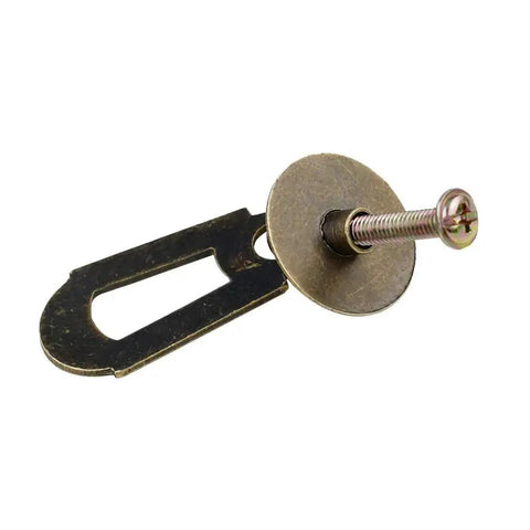 Chinese Style Vintage Brass Drawer Pulls 4 Pack with screws, shown with antique bronze finish including screw for easy installation