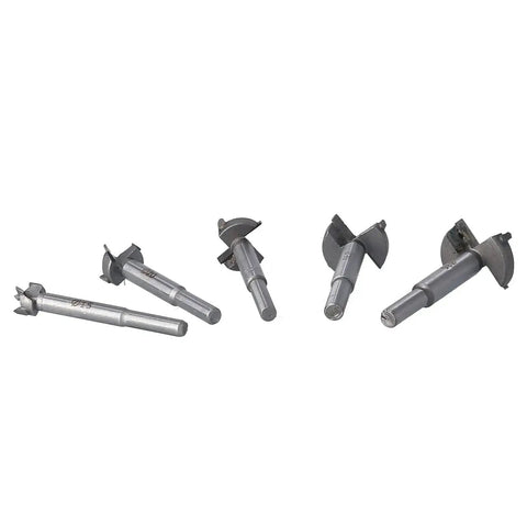 5 Piece Woodworking Drill Bit Set For Hinge Holes With Storage Case Includes 15mm 20mm 25mm 30mm 35mm Hinges Hole Cutter Bits High Speed Steel