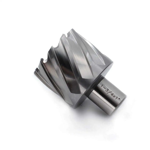 Powerful 1-3/4 Inch Annular Cutter for Lightning-Fast and Precision Hole Drilling, Featuring 1 Inch Cutting Depth, Sturdy 3/4 Inch Weldon Shank with Two Flats, Includes Pilot Pin for Pro Magnetic Drill Press Jobs, Boost Your Workshop Game Now, Top-Rated