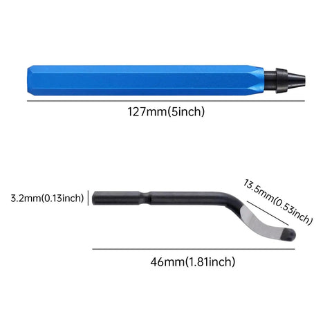Deburring Tool Kit With 2 Pro Grade Deburring Tools And 10 Replacement BS1010 High Speed Steel Blades For Metal Resin PVC